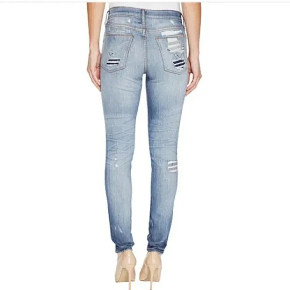 Hudson Nico Mid-Rise Southpaw Distressed Jeans - Picture 10 of 12